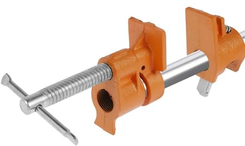 Rohr Schraubzwingen 2 Pc Rohr Klemmen Robustes Metall 1/2 Zoll Schwarz Rohr Klemme Holz Kleben Klemme Stahl Rohr Klemme Leuchte Carpenter Holz Hand Werkzeug Holzbearbeitung Klemme