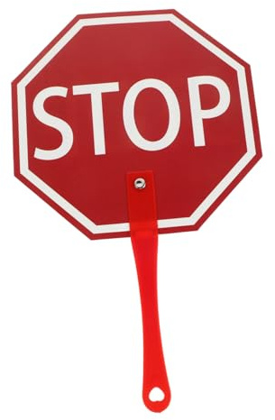 PHENOFICE Handstopschild Mit Griff 11.81X7.09 Zoll Paddel Für Den Unterricht Handgehaltenes Stoppschild Für Lehrerbedarf Schülerantworten Abstimmungen Und Klassenzimmer-Interaktion