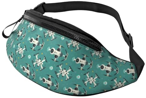 Moderne Bauchtasche für Damen und Herren, mit weißem Druck, Gürteltasche für Reisen, Wandern, Laufen