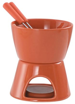 Zambuph Porzellan Schmelztopf Kochgeschirr, Butterwärmer, Snacktopf für Familienessen, Fondue Set, hergestellt aus Keramik, Süßigkeiten Dessert Brühe Butterwärmer Schmelztopf