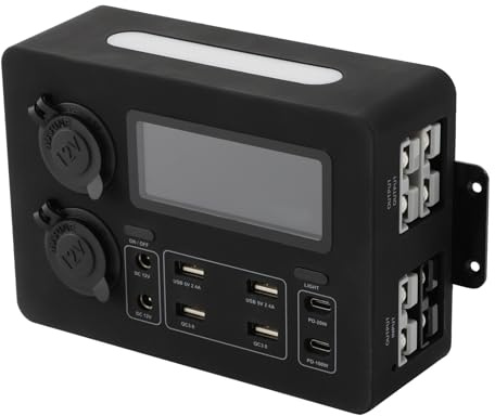 Boîtier de distribution d'alimentation 12 V pour voiture, bateau, camping-car, boîte d'alimentation avec port USB et sortie PD DC12 V CC, mini boîte d'alimentation RV, boîte d'alimentation