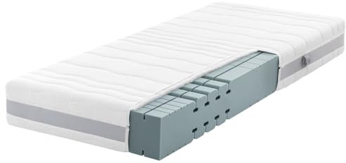 Ravensberger Matratzen Komfort-MED | 7 Zonen | Hybridschaumkern | H2 (45-80 kg) | Made in Germany | Hochwertiger Doppeltuchbezug-Bezug | 90 x 200 cm