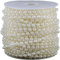 Shoze 25M Pearl String 6MM Artificial Pearl Ornaments Chain Simulated Bead Chain Imitation Bead Decorative String for Birthday Wedding Party Decoration (Ivory)