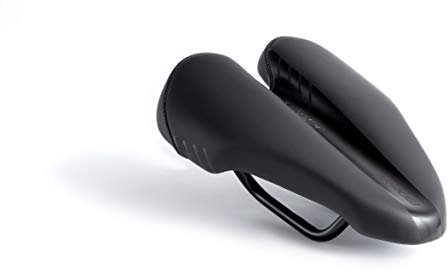 DUOPOWER Fahrradsattel MTB Anti Prostata – Straße Modell Arrow Sattel Ergonomisch Kein Tip Geeignet für Berg, Triathlon Ohne Nase Mann Frau Stadt Chrom