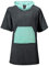 CelinaTex Happyfun Poncho mittel 65 x 100 cm anthrazit Mint Mikro-Flanell Badeponcho Mikrofaser Surfponcho Handtuch