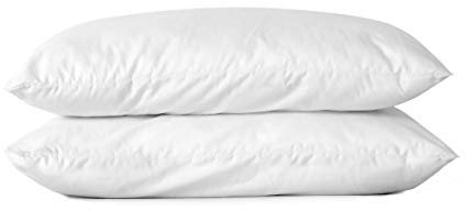 BLUE MOON Mako Satin Satin Kissenbezug einfärbig Uni, Kopfkissenbezug, Pillow case, Pillow case 40x80 Made in EU! (Weiss Kissenbezüge 2er-Pack, 40 x 80 cm)