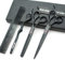 7.0 Zoll Haarschere Set Haarschneideschere & Ausdünnungsschere mit Rasiermesserk?mmen in 1 Satz (schwarz)