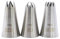 3 Pack Stainless Steel Seamless Piping Icing Tips, Large Piping Nozzle, Cake Decorating Tools for Baker