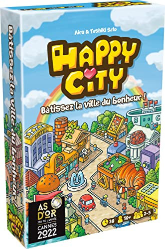 Asmodee | Happy City | FR | Gesellschaftsspiel | 2-5 Spieler | ab 10 Jahren | 30-60 Minuten | Strategiespiel