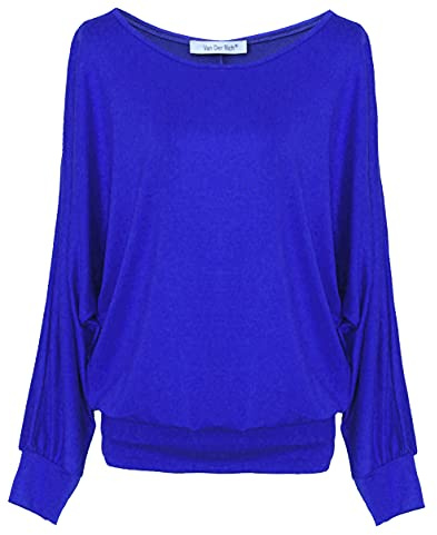 Van Der Rich ® - Camiseta Extragrande con Mangas de murciélago - Mujer
