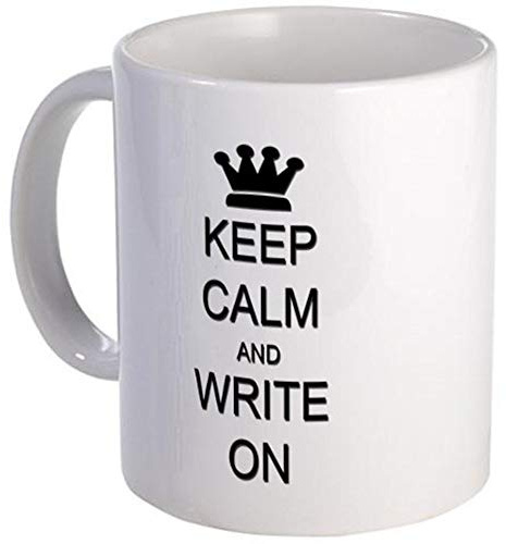 11 Ounce Mug - Keep Calm and Write On Mug - S White