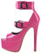 Only maker Peep Toe Mary Jane with Ankle Buckles Elegant Sexy Pole Dance High Heel Shoes Sky High Party Stiletto Pink EU 41