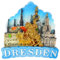 Magnet Souvenir Dresden 7 x 7 x 2 cm Kühlschrankmagnet Stadt Figur Deko GCG 1470