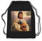 wowshirt Turnbeutel Gymsack Jesus Hält Dino Dinosaur Atheist Atheismus Nerd Geek, Farbe:Black Black