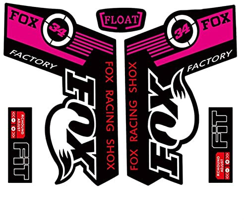 BINGYUAN Fahrradgabel Aufkleber Mountainbike Aufkleber Vordere Gabel Stoßdämpfer Modified Reflektierende Aufkleber Offroad Fahrzeug Stoßdämpfer Fahrrad Zug Blume Schutz Aufkleber (Color : Light red)