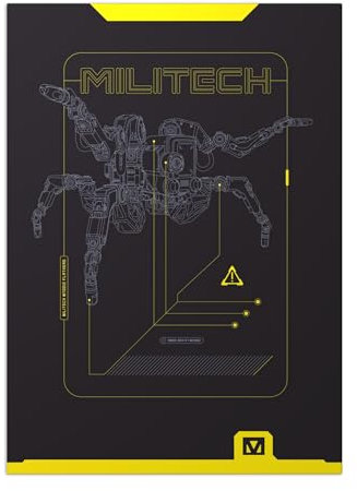 Displate Offiziell Cyberpunk 2077 MetallPoster Magnetische Befestigung Inklusive Lizenziert Bilder Hochwertiges Poster Militech Poster 45 cm x 32 cm