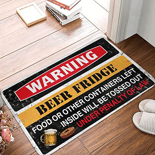 COTECI Welcome Mat For Front Door Outside Warning Beer Fridges Rug Kids Floor Mats Front Porch Rug (Size : 50X80CM)