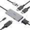 DisplayPort vers HDMI 4K@60Hz, répartiteur Displayport vers Double Port d'affichage, Adaptateur HDMI VGA 4 en 1, hub MST DP vers HDMI pour appareils DP 1.2
