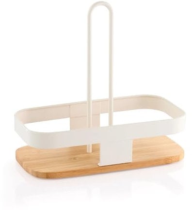 Tescoma 900824 Porta Condimenti da Tavola, Legno e Metallo, Cestino per Condimenti, linea Online 22x12x22 cm (vuoto, senza macinapepe, macinasale e bottiglia d'olio)