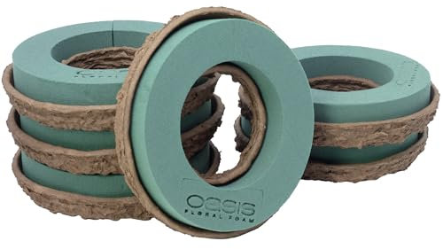 Flowerbox Oasis Steckschaum BIOLIT Ring Ø17cm Steckmasse Steckschwamm - 6 Stück
