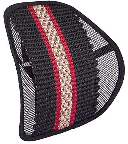 harayaa Netzrücken Rückenstütze, Rückenstütz Sitzkissen mit Atmungsaktivem Netz für Bürostühle Im Auto, Schwarz