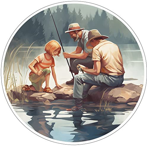 Samunshi Angel Ausflug Aufkleber Autoaufkleber für Motorrad Fahrrad Roller oder Auto Sticker Fahrrad MTB Mountainbike Rennrad Angeln Fischen Fisch (10x10cm Angel Ausflug)