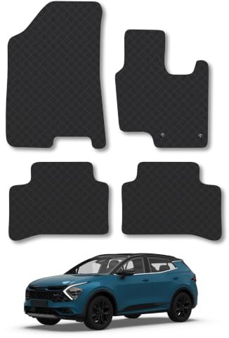 Fits Kia Sportage (2022+) 3mm Rubber Car Mats | Tailored Fit Durable Floor Mats Full Coverage Protection Waterproof Accessories Easy Clean Anti Slip Made in the UK