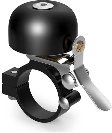 FYBICC - Fahrradklingel, Klassisch Retro Mini, Fahrrad Messing Bell, 100dB Laut, 22-25.4mm Lenker, Citybike, Rennrad, MTB, Kinderfahrrad, E-Bike, Universell (Schwarz)