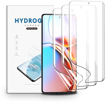 nvskvd Protector de Pantalla para Motorola Edge 40 Pro, 3 Piezas TPU Suave Película Protectora HD Transparente Flexible Suave Películas de Hidrogel (NO vidrio templado)