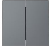 Tecla doble interruptor-conmutador Serie Alba de Niessen - Gris
