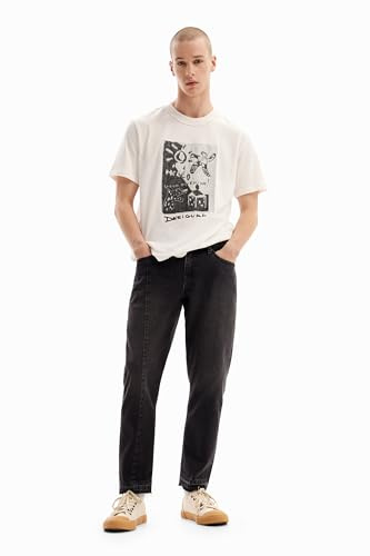 Desigual Men's Double-Waist Carrot Jeans Black