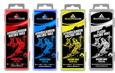 SkinRocks Hydrocarbon & Fluor Profi Wachs Mix Ski Langlauf Snowboard Wax 500g
