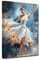CXHOSTENT Abstrakte Mädchen Leinwand Wandbilder Ballett Mädchen Bild elegante Ballerina Kunstdrucke für Mädchen Schlafzimmer Tanzraum Dekoration (D, 60.00 x 90.00 cms)