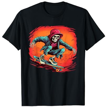 Lustige Knochen mit Skateboard-Outfit T-Shirt