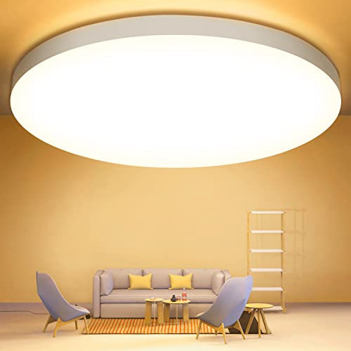 OUILA LED-Deckenleuchte, Deckenleuchte, 24 W, 2000 lm, 3000 K, Deckenleuchte, Badezimmer, IP44, Durchmesser 28 cm, anwendbar für Badezimmer, Schlafzimmer, Küche, Wohnzimmer, Balkon