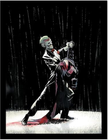 Batman - Gerahmtes Poster Joker Dance (45 cm x 35 cm) (Schwarz/Weiß/Rot)