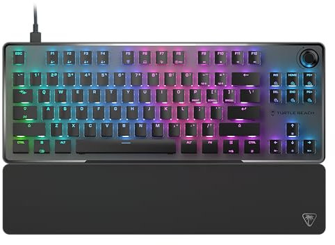 Turtle Beach Vulcan II TKL Pro Clavier Gaming Mécanique Magnétique RGB - Commutateurs analogiques à effet Hall, actionnement réglable, déclenchement rapide, touches interchangeables, design