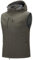 33,000ft Men‘s Softshell Gilet Waterproof Activewear Vests Windproof Fleece Lined Gilets with Hood Sleeveless Softshell Jacket for Hiking, Golf, Travelling,Safari Olive Green L