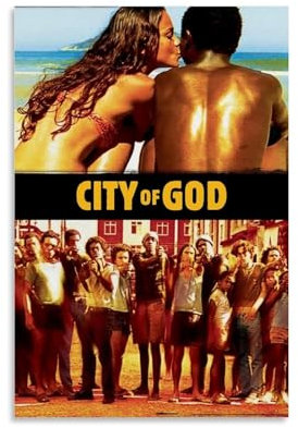 XXueMei Filmposter City of God, Vintage-Poster, dekorative Malerei, Leinwand, Wandposter und Kunstdrucke, modernes Zuhause, Schlafzimmer, Dekoration, Poster, 40 x 60 cm, ungerahmter Stil
