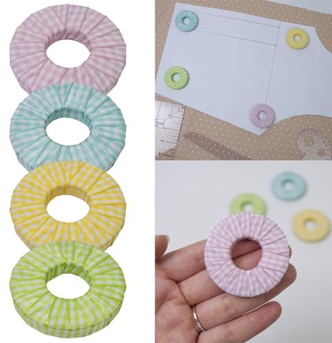 4 Stück Mustergewichte | Schnittmuster für Frauen | Mustergewichte zum Schneidern | Nähgewichte die Knöpfe Muster | Eisenmuster-Gewichte für Schneiderei | Runde Nähgewichte