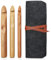 Bcautay 3 Pcs Crochet Large Hooks Giant Crochet Hooks Set Crochet Hooks Bamboo Crochet Kit with Felt Packaging Bag for Crochet Thick Blankets Carpeting Sweater Hat - 15mm, 20mm,25mm