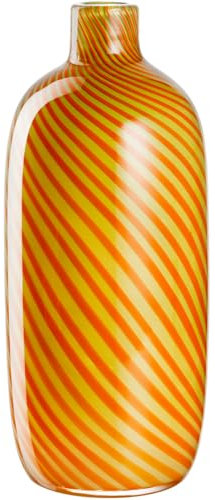 LEONARDO HOME Filo Colori Vase, 1 Stück, handgemachtes Kunstwerk, formschönes Unikat, leidenschaftliches Windlicht, Moderne Dekovase als Highlight, Höhe 32,7 cm, gelb, 047516