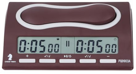 Digitaler Schach-Timer, Tragbare Turnier-Spieluhr, Professioneller Schach-Timer mit Bonus-Verzögerung, Count-Down-Up-Funktion für Schach, Chinesisches Schach und Go