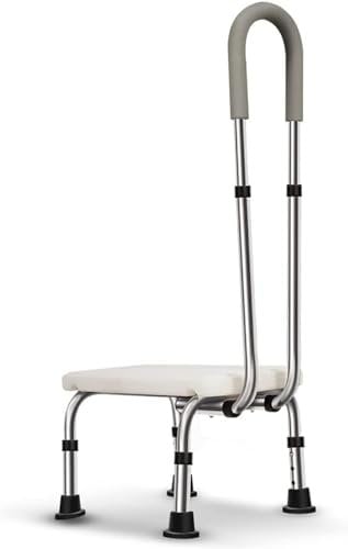 Wrobelax Pédales de sécurité avec mains courantes, marches de baignoire réglables en hauteur, repose-pieds médicaux antidérapants, marchepieds de douche, aide à la mobilité pour personnes âgées et
