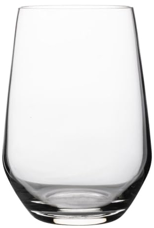 Olympia Mendoza Tumblers 370ml Dishwasher Safe Water Glasses (Pack of 6) | Soda lime glass build with fine cut rims for enhanced mouthfeel plus stemless profiles to suit cafe or restaurant use.