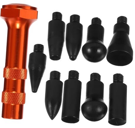 OSOLADY 1juego Kit De Reparación De Abolladuras con Lápiz De Golpeteo y Cabezales Intercambiables para Automóviles Herramienta Profesional para Eliminar Imperfecciones La Carrocería
