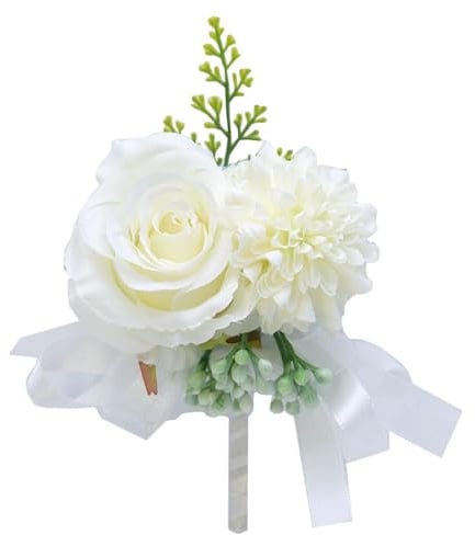 Ansteckblume für Hochzeit, Boutonniere, künstliche Rosen, Blumenstrauß, Dekoration, Hochzeit, , Abschlussball, Mann, Anzug, Dekoration für Hochzeit, Abschlussball, , Vintage, rustikal,