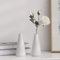 Glosoni 2-teiliges weißes, mattes Keramikvasen-Set, Bauernhaus-Dekoration, dekorative Vase, geeignet für Küche, Schlafzimmer, Büro, Wohnzimmer, Badezimmer und Esstischdekoration