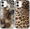 Phoona 2 Packs Leopard Cheetah Pattern Phone Case for iPhone 12 mini 5,4, Cute Aesthetic Design Print Funda with TPU Slim Liquid Silicone Shockproof Protection Soft Phone Cover for Women Girls