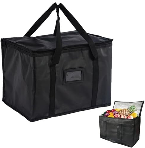 Food Delivery Bag, 10L Delivery Bag Thermal Bags for Hot Food Delivery, Large Insulated Food Delivery Bag, Warm & Cooler Bags for Food for Hot Food Delivery for Groceries, Pizza and Delivery Services